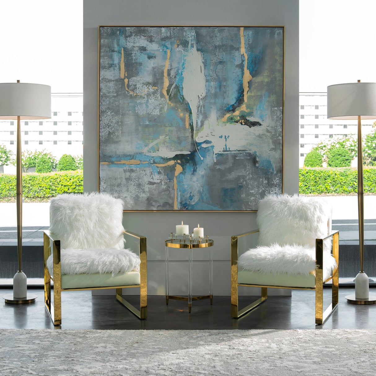 Meditation - Modern Art - Blue