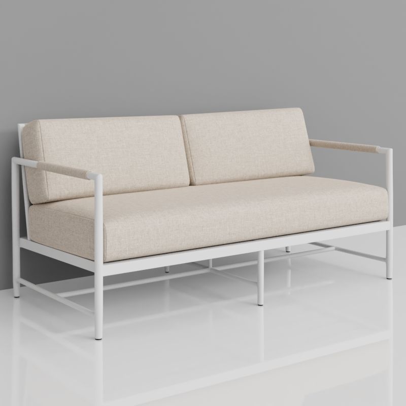 Sabbia - Loveseat, No Welt - Echo Ash / White