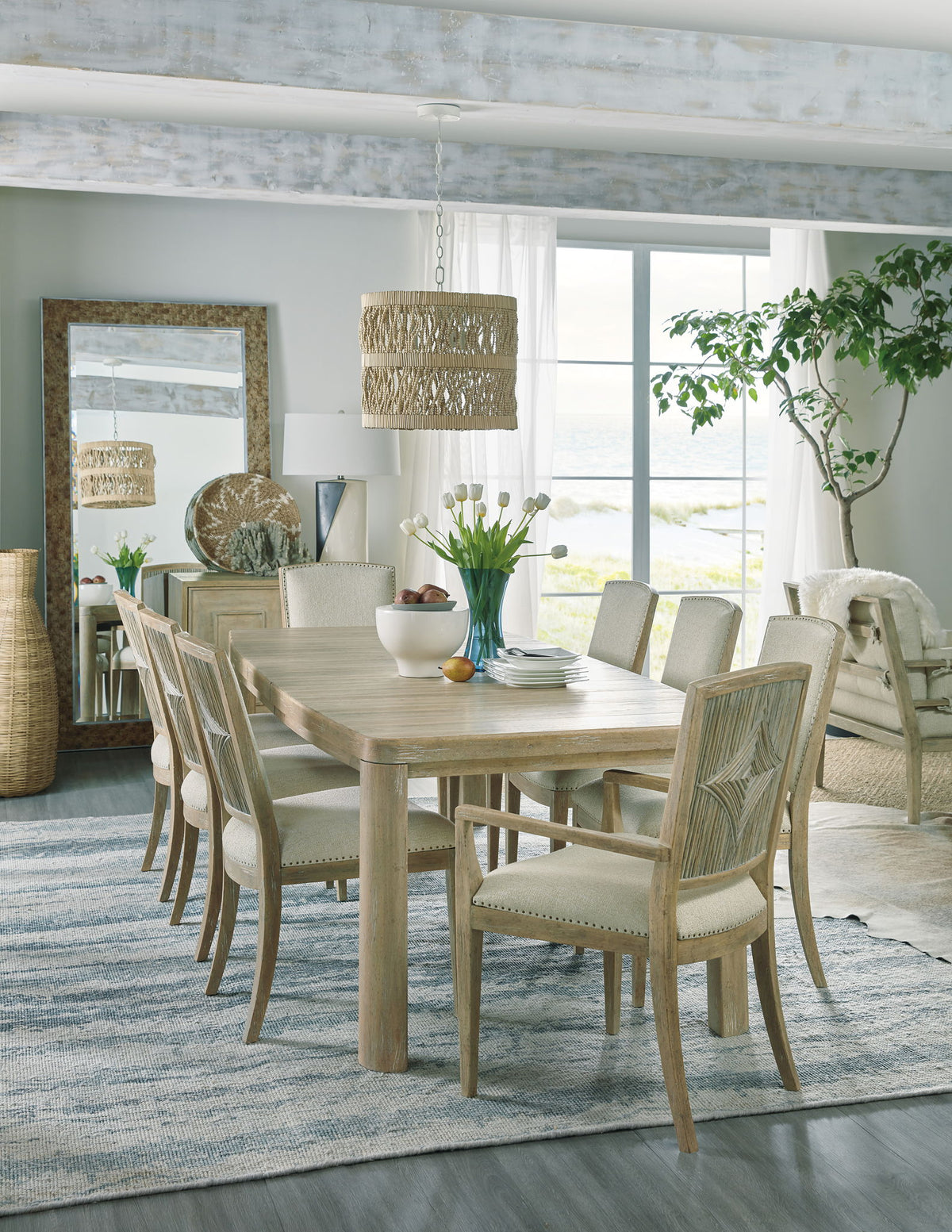 Surfrider - Carved Back Side Chair (Set of 2) - Beige / Light Brown