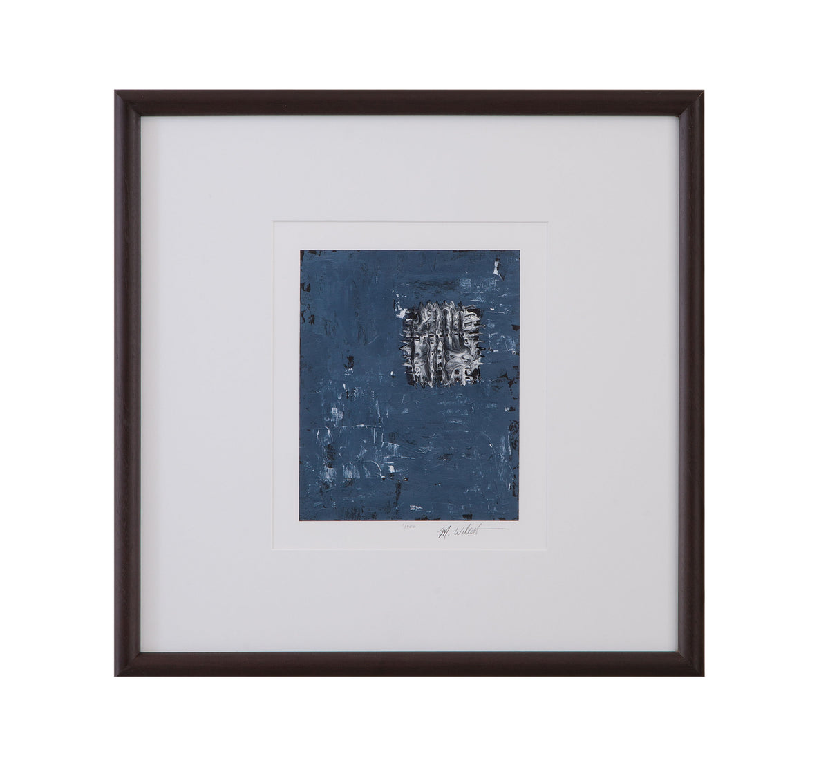 Dual Dichotomy II Framed Print - Blue / White