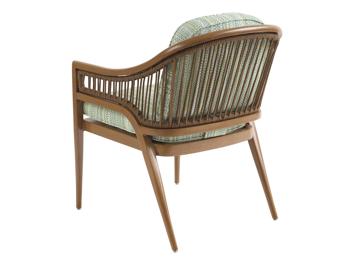 Palm Desert Poolside - Arm Dining Chair - Dark Brown / Light Blue