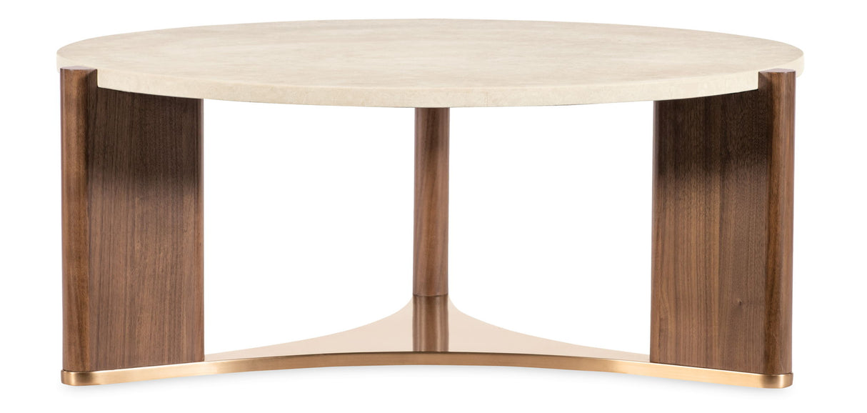 Eleana - Round Cocktail Table - Medium Wood