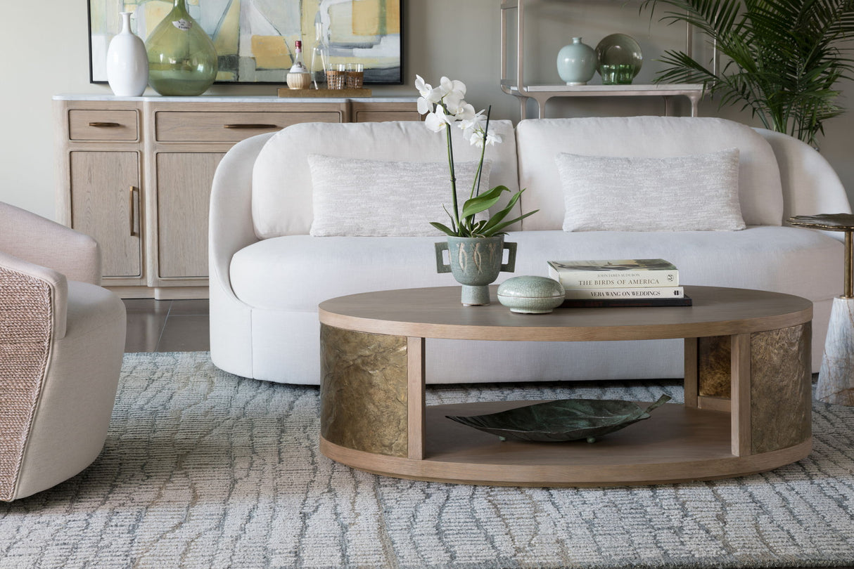 Simpatico - Simpatico Oval Cocktail Table - Light Brown