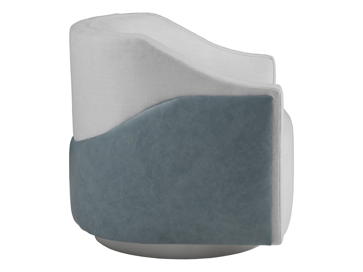 Artistica Upholstery - Raquel Swivel Chair - White / Blue
