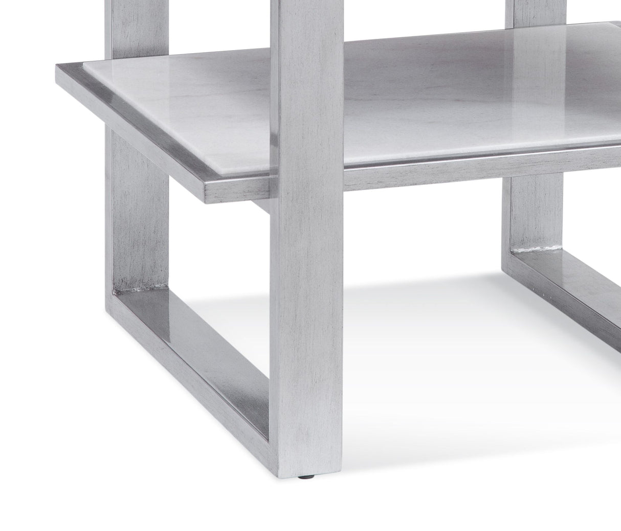 Hessle - Rectangle End Table - Silver
