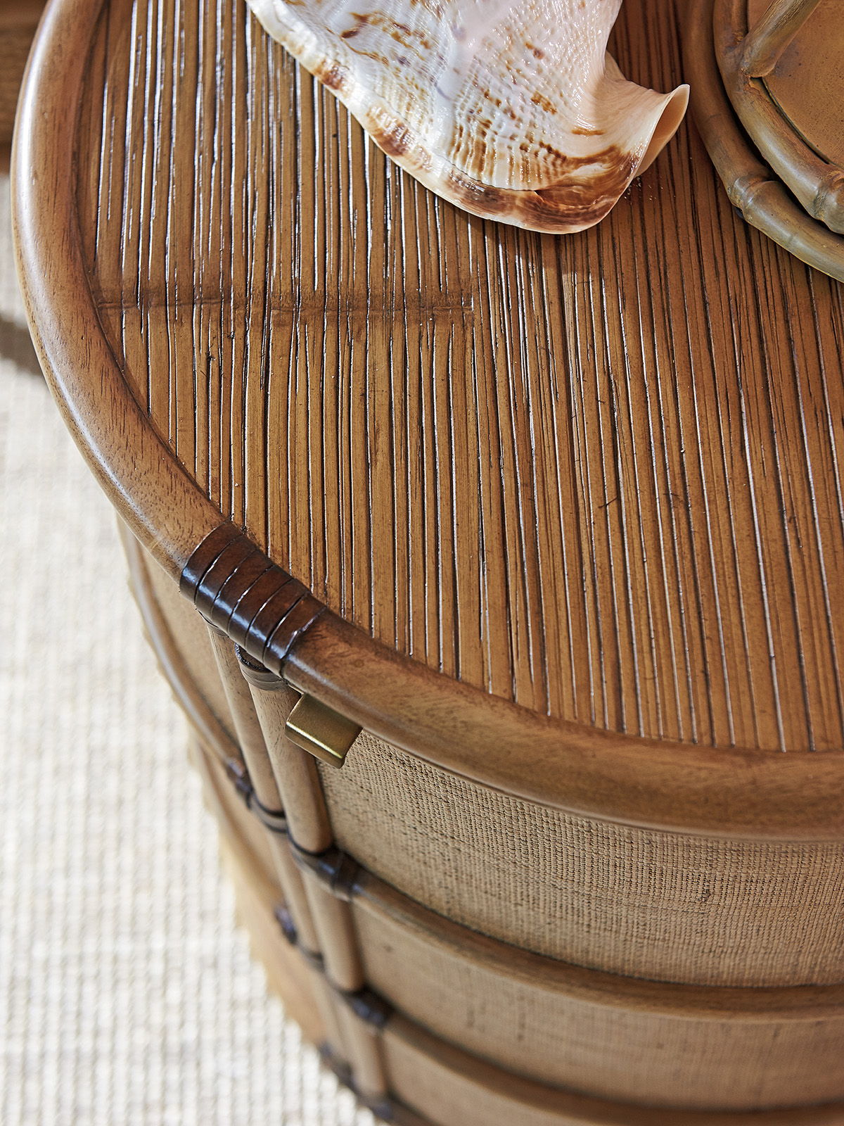 Twin Palms - Cassada Drum Table - Light Brown