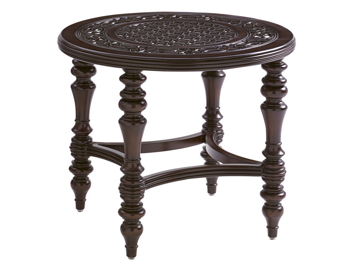 Royal Kahala Black Sands - Round End Table - Dark Brown