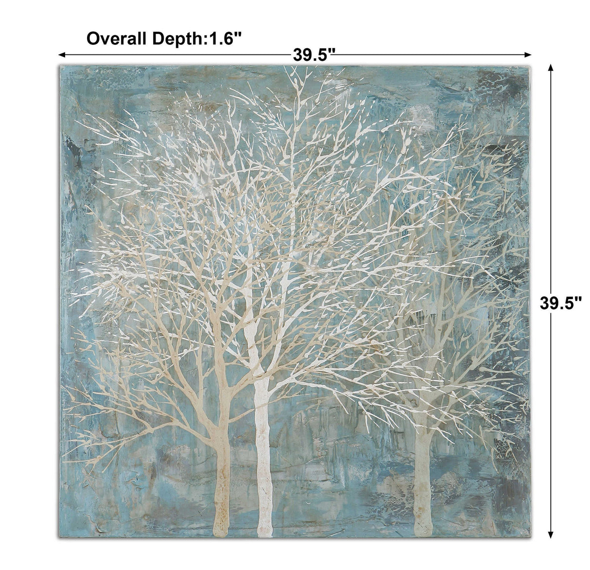 Muted Silhouette - Canvas Art - Blue