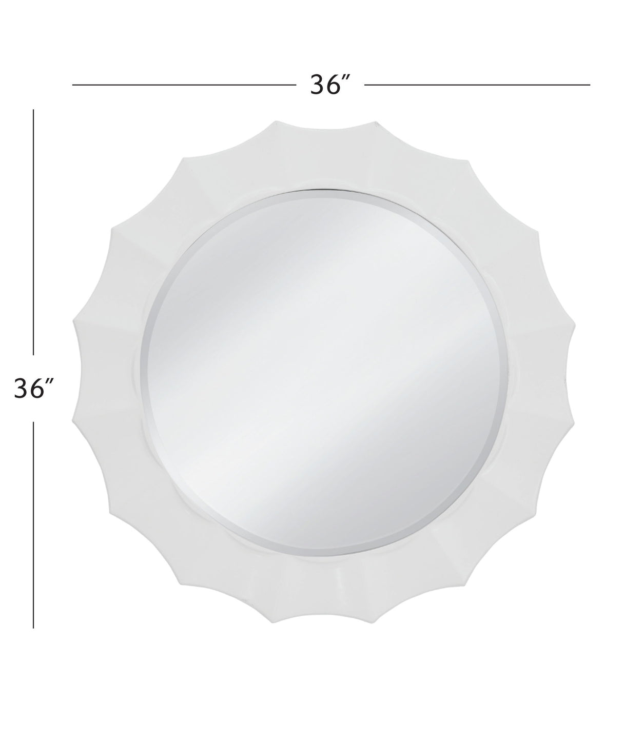 Altair - Wall Mirror - Glossy White