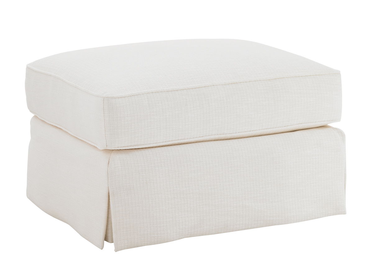 Ivory Key - Crystal Caves Ottoman - White
