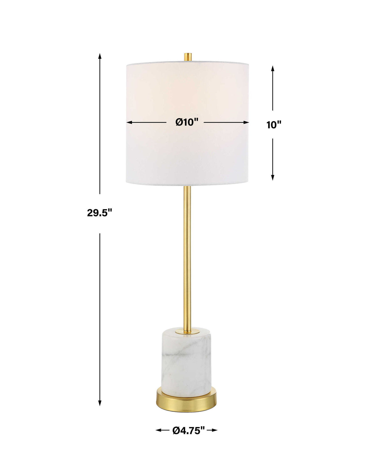 Turret - Gold Buffet Lamp