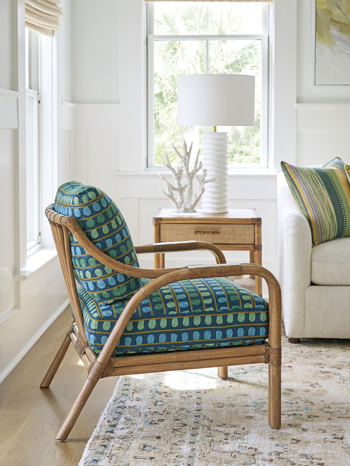 Key Biscayne - Calatrava Chair - Light Brown / Blue