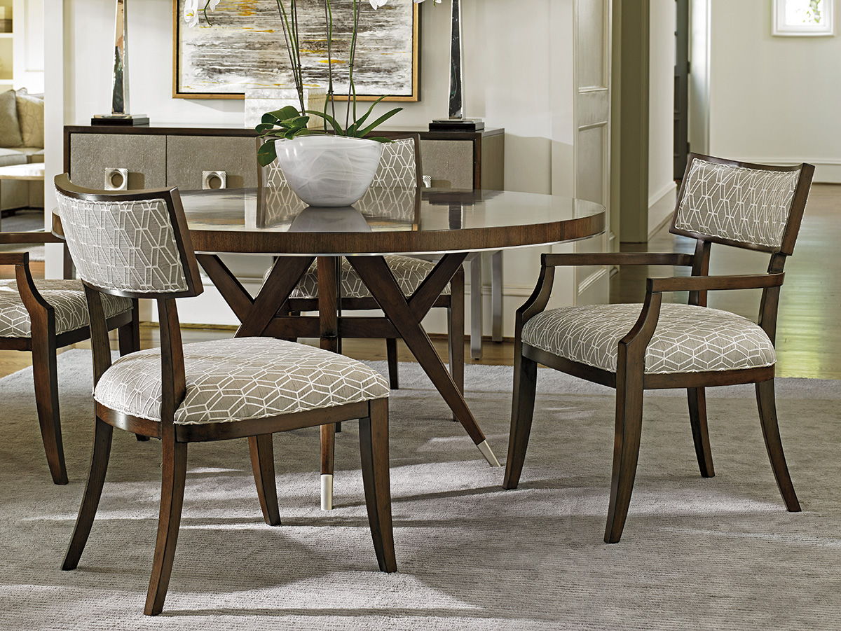 Macarthur Park - Whittier Arm Chair - Dark Brown / Pearl Silver