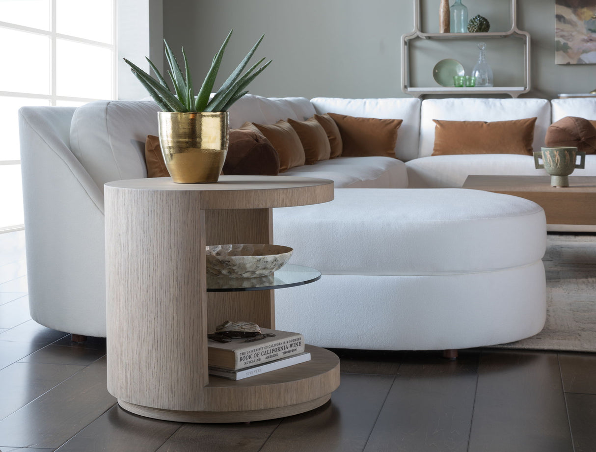 Simpatico - Simpatico Round End Table - Light Brown