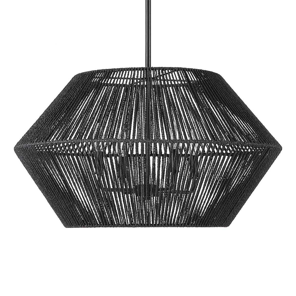 Suva - 4 Light Rope Pendant - Black