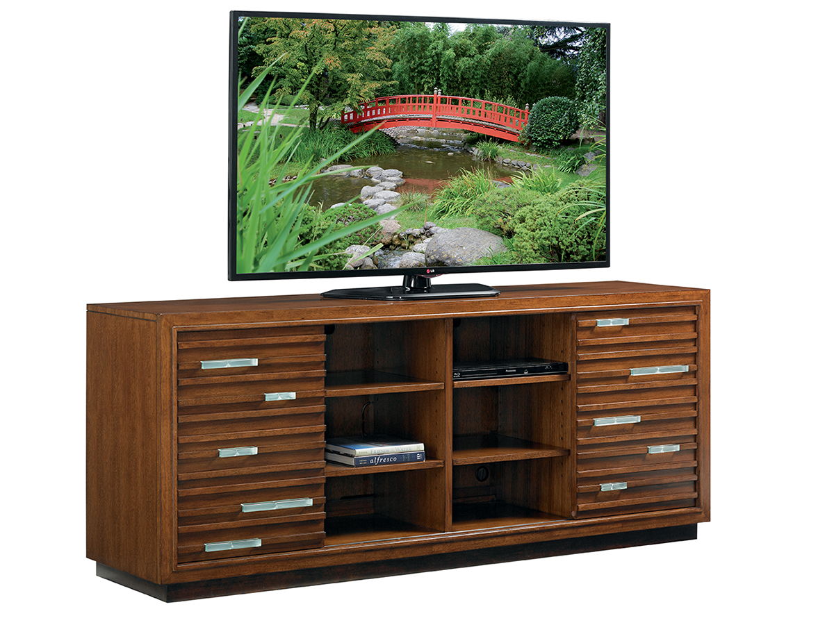 Island Fusion - Princeville Media Console - Dark Brown