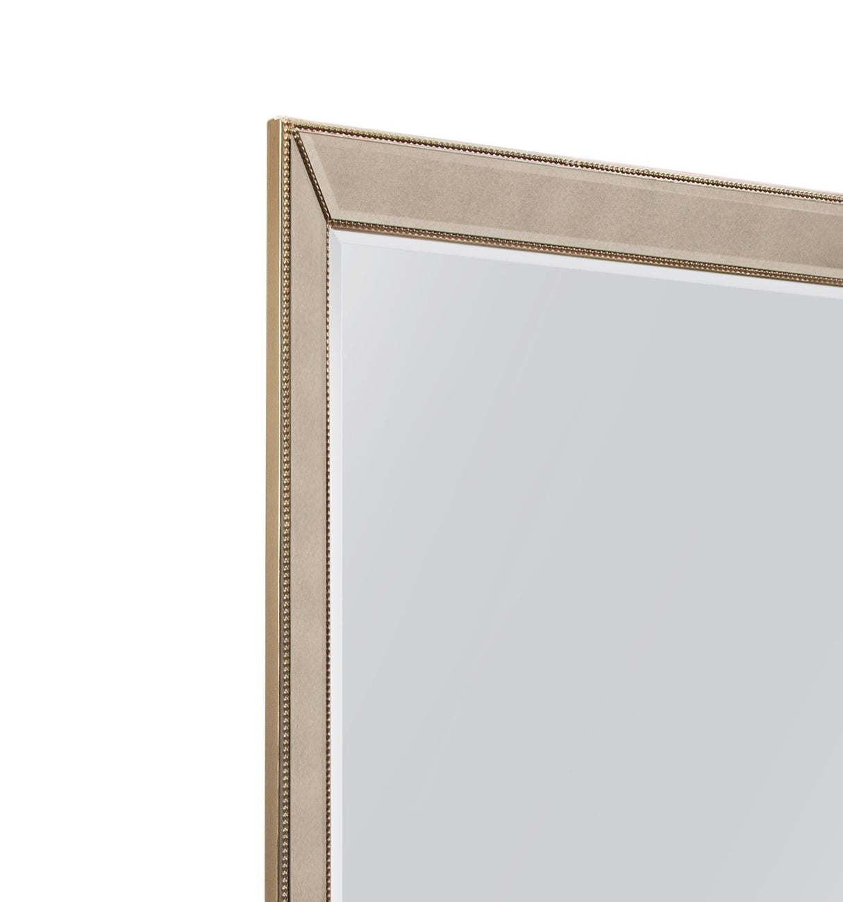 Beaded Leaner - Mirror - Gold - Antique Gold