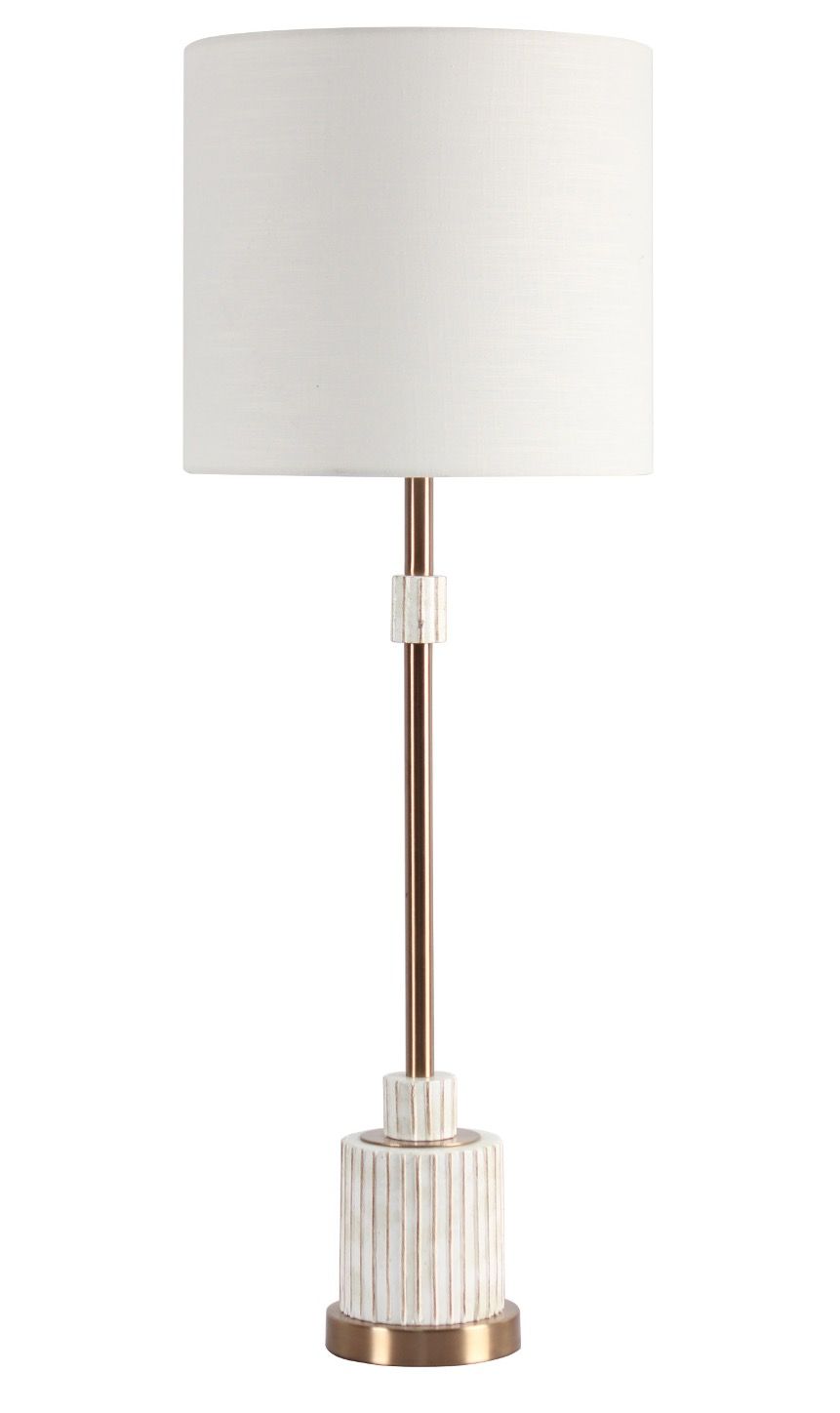 Alden - Table Lamp - White / Gold