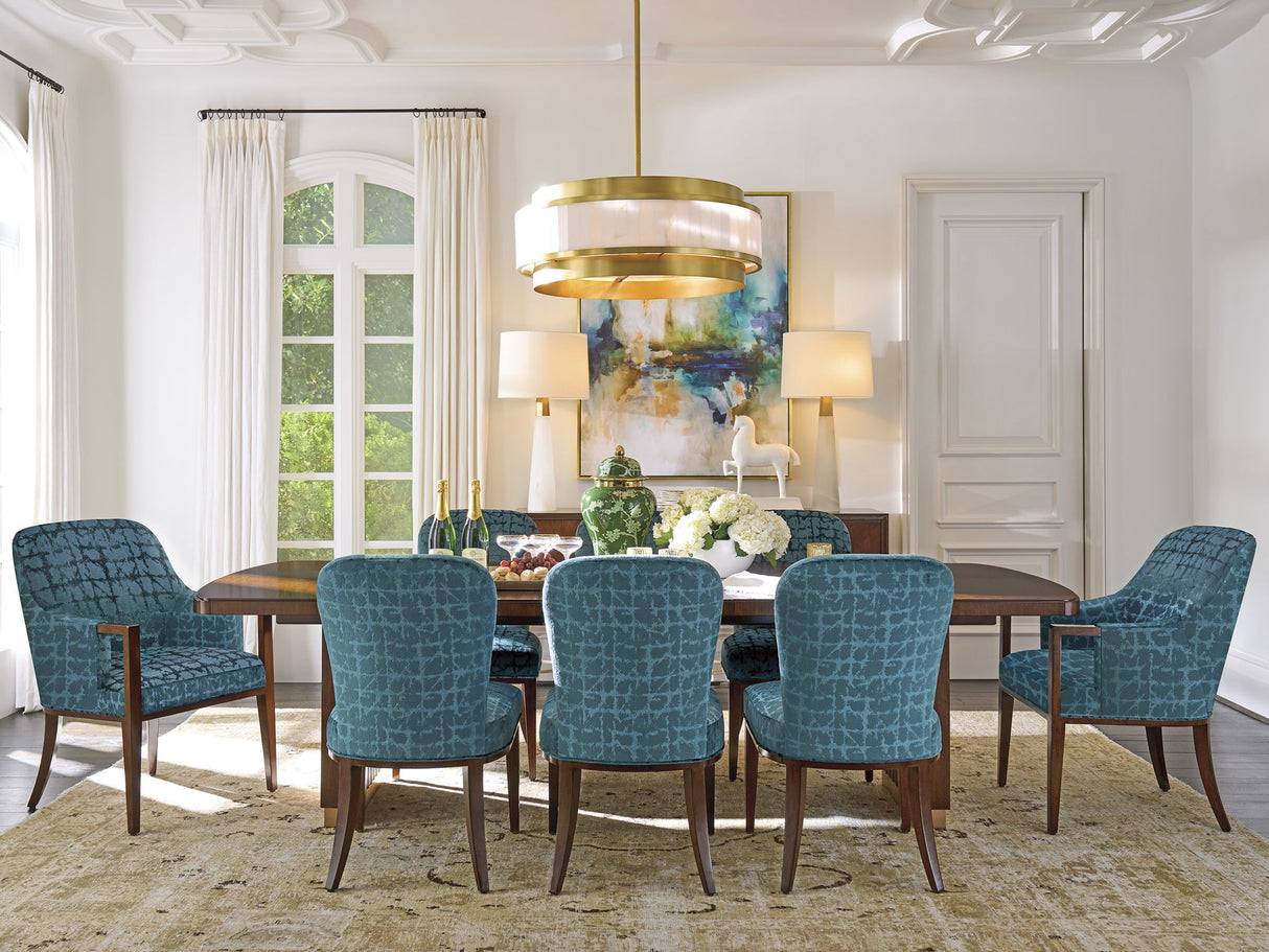 Rendezvous - Portman Double Pedestal Dining Table - Dark Brown