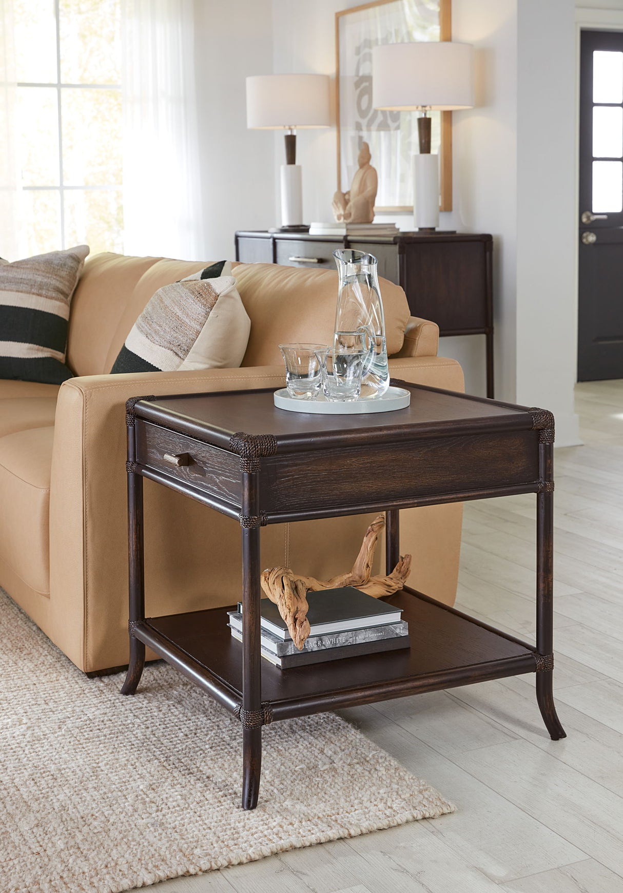 Retreat - Pole Rattan End Table