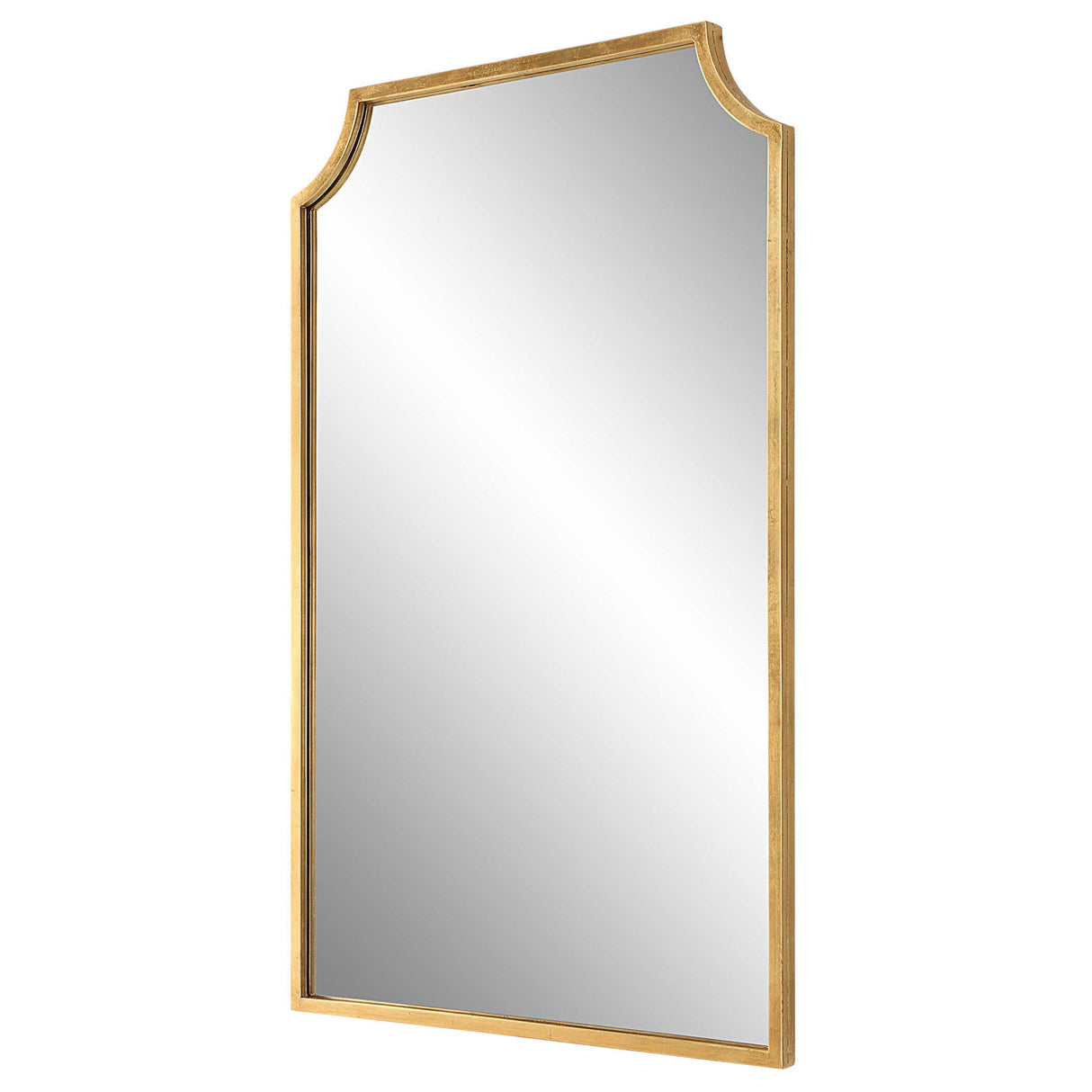 Metal Frame Mirror - Gold Leaf