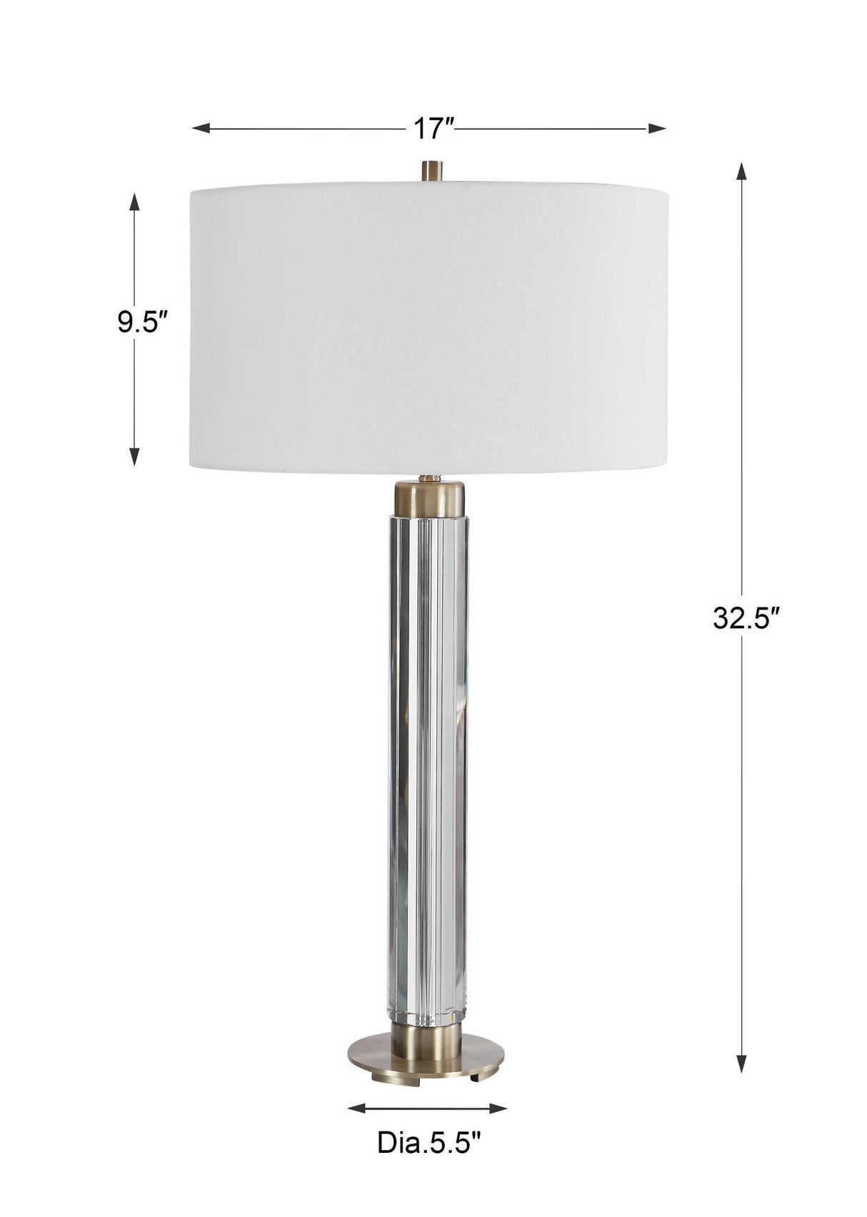 Davies - Modern Table Lamp - Pearl Silver