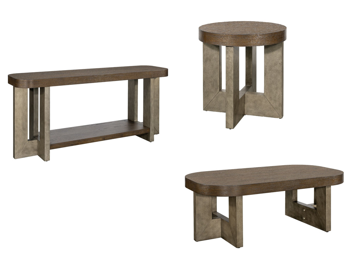 Nova - End Table - Cerused Charcoal Oak