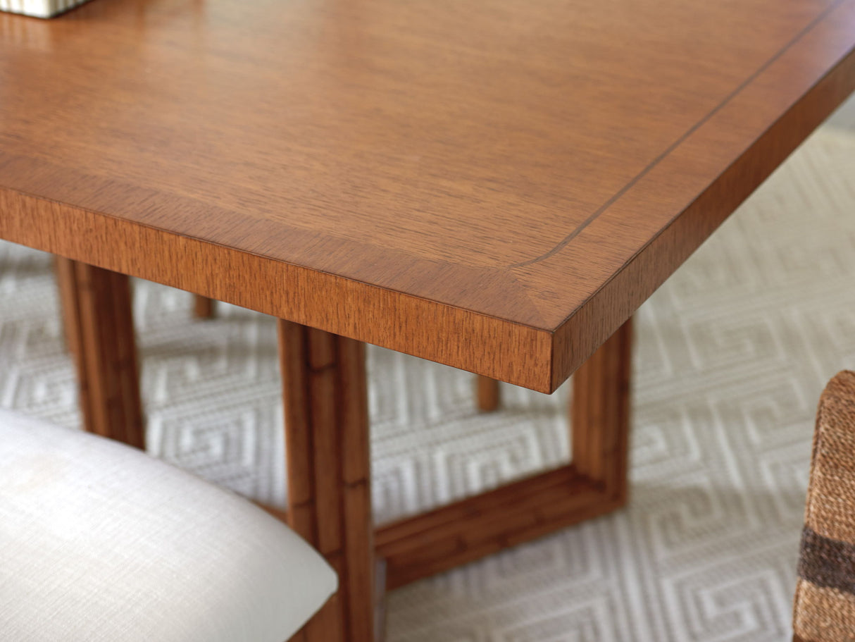 Palm Desert - San Marino Double Pedestal Dining Table - Dark Brown