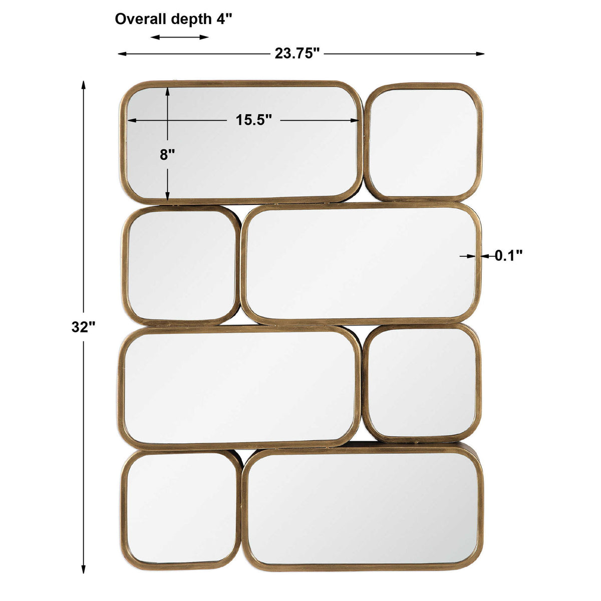 Canute - Modern Mirror - Gold