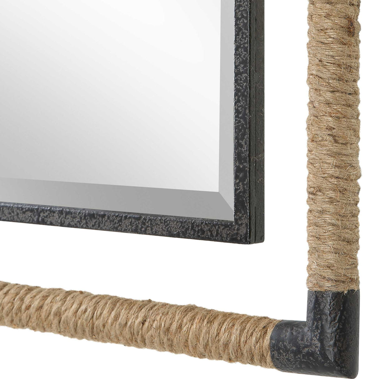 Melville - Iron & Rope Mirror - Light Brown