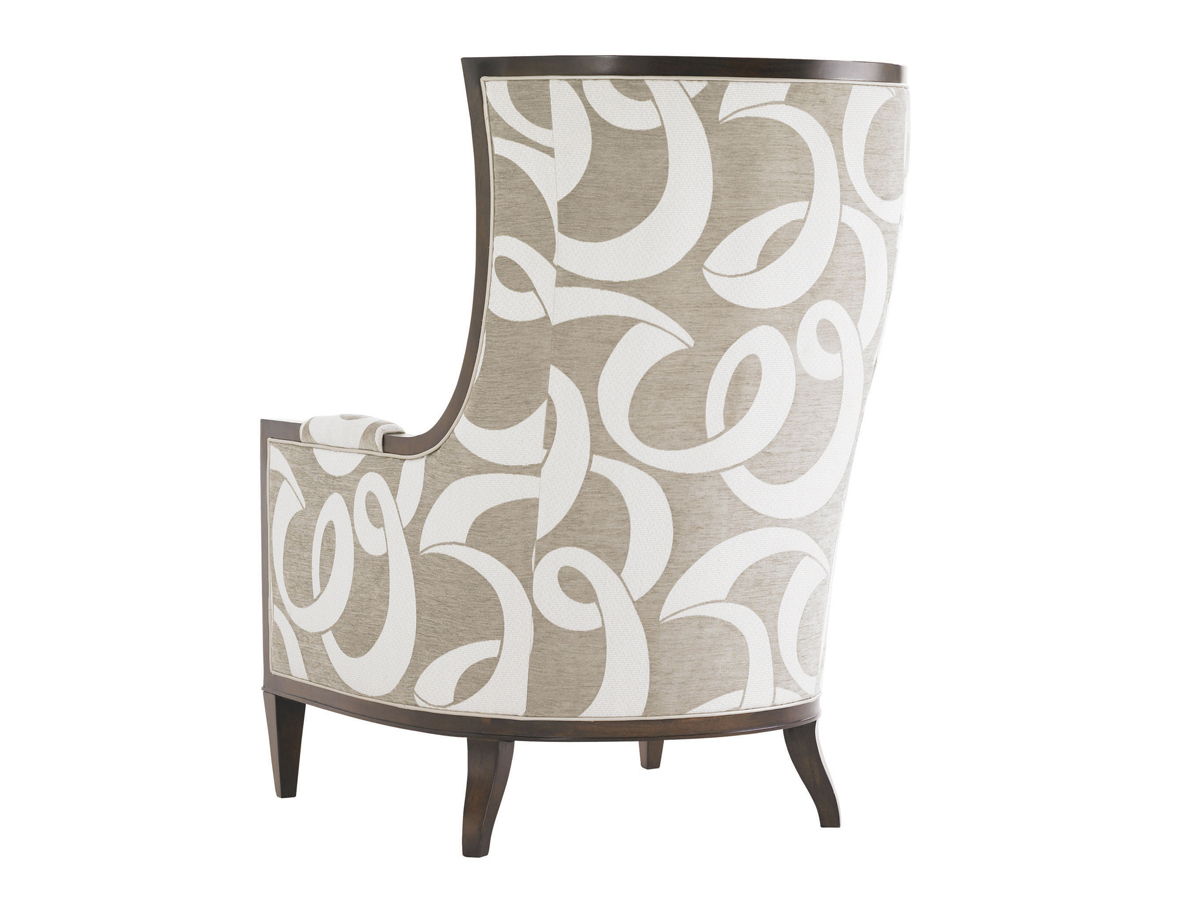 Lexington Upholstery - Greenwood Chair - Dark Brown / Beige