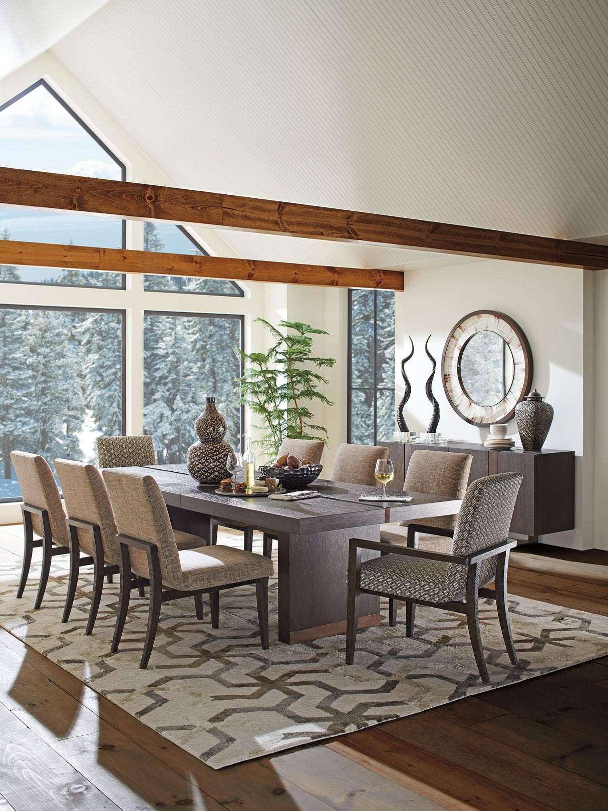 Park City - Academy Round Mirror - Beige