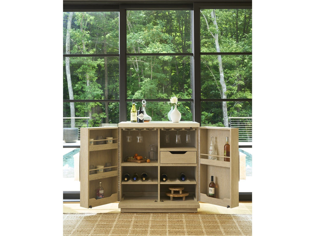 Oasis - Dockside Bar Cabinet - Beige / White