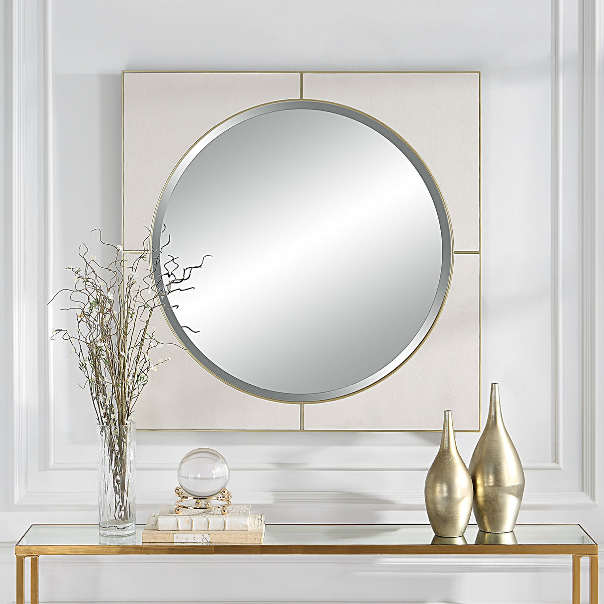 Cyprus - Square Mirror - White