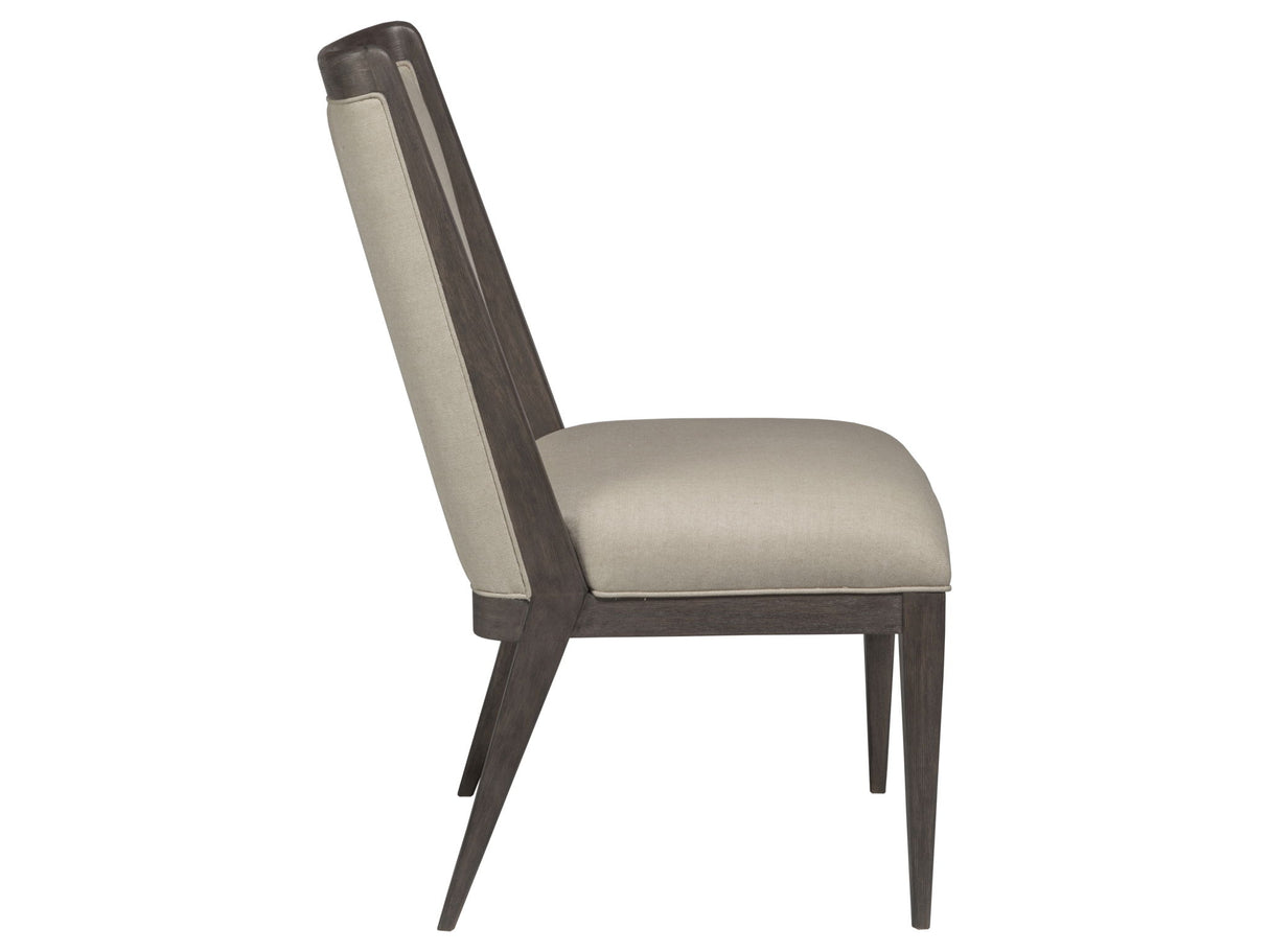 Cohesion Program - Wood Haiku Upholstered Side Chair - Dark Brown