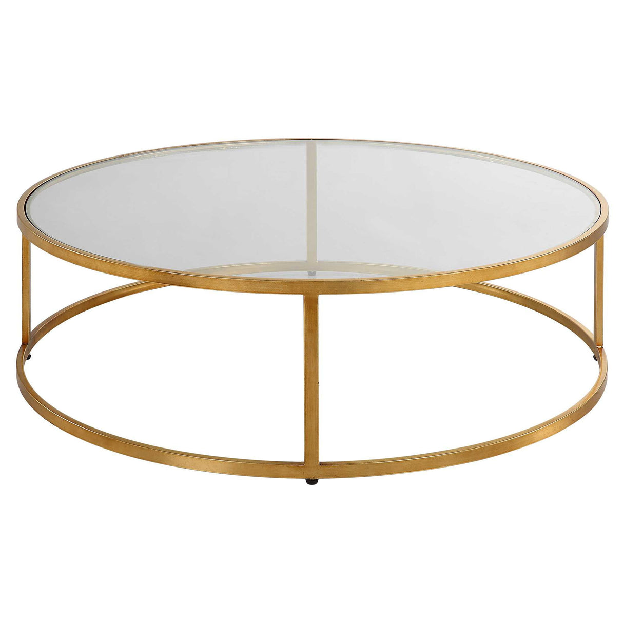 Radius - Modern Circular Coffee Table - Gold