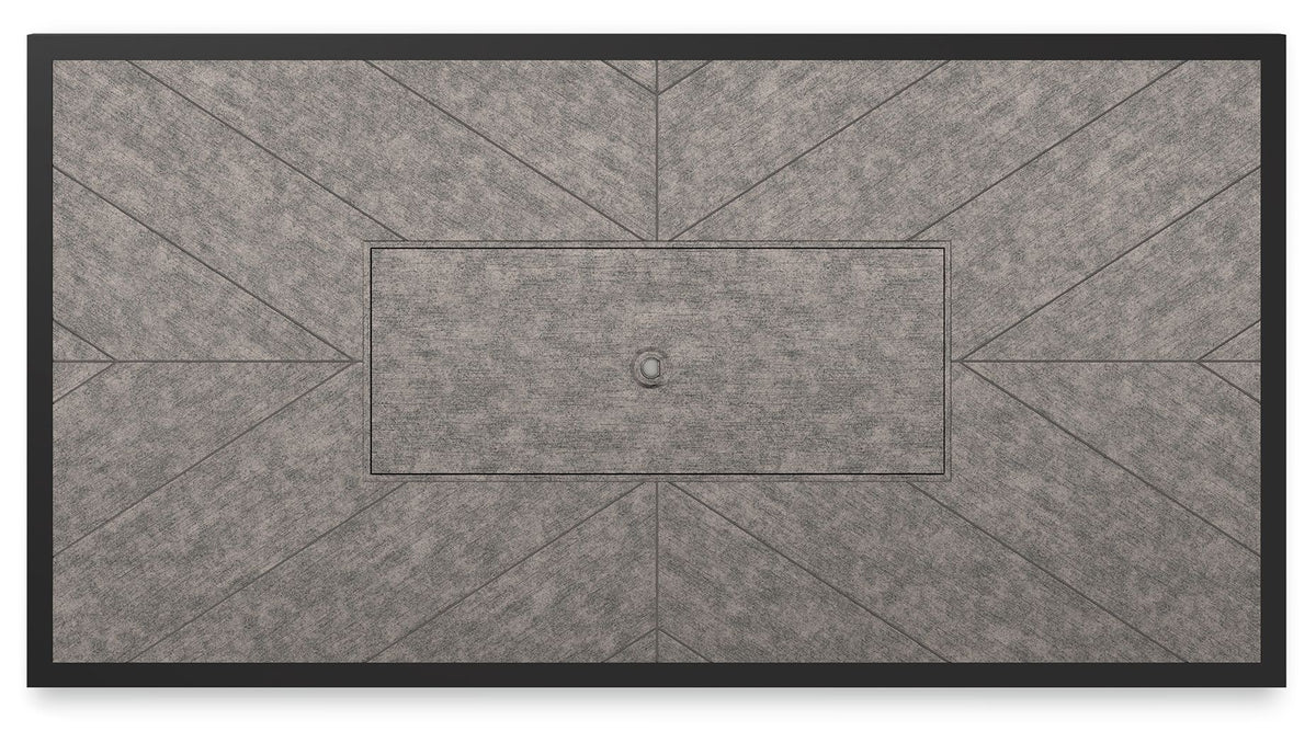Beachcroft - Rectangular Fire Pit Table - Black / Light Gray