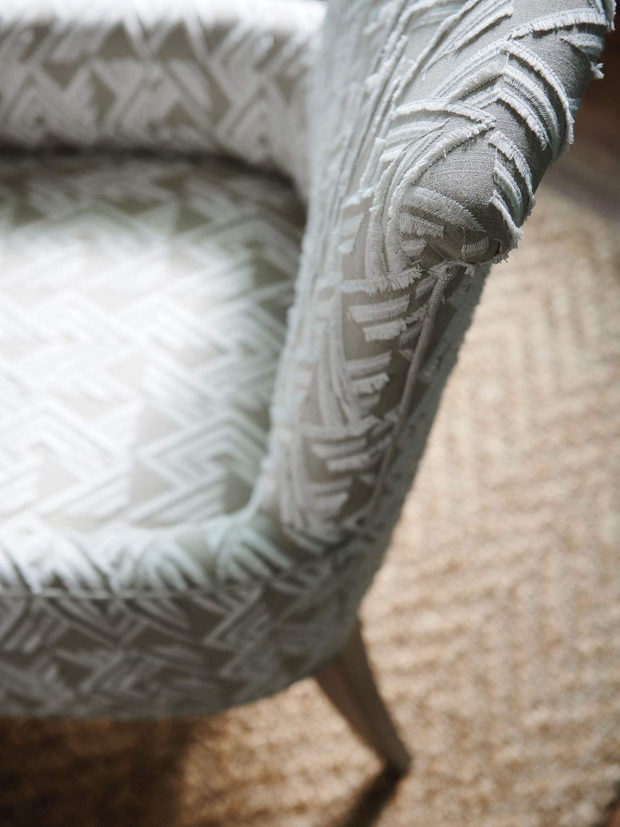 Malibu - Serra Upholstered Arm Chair - Pearl Silver