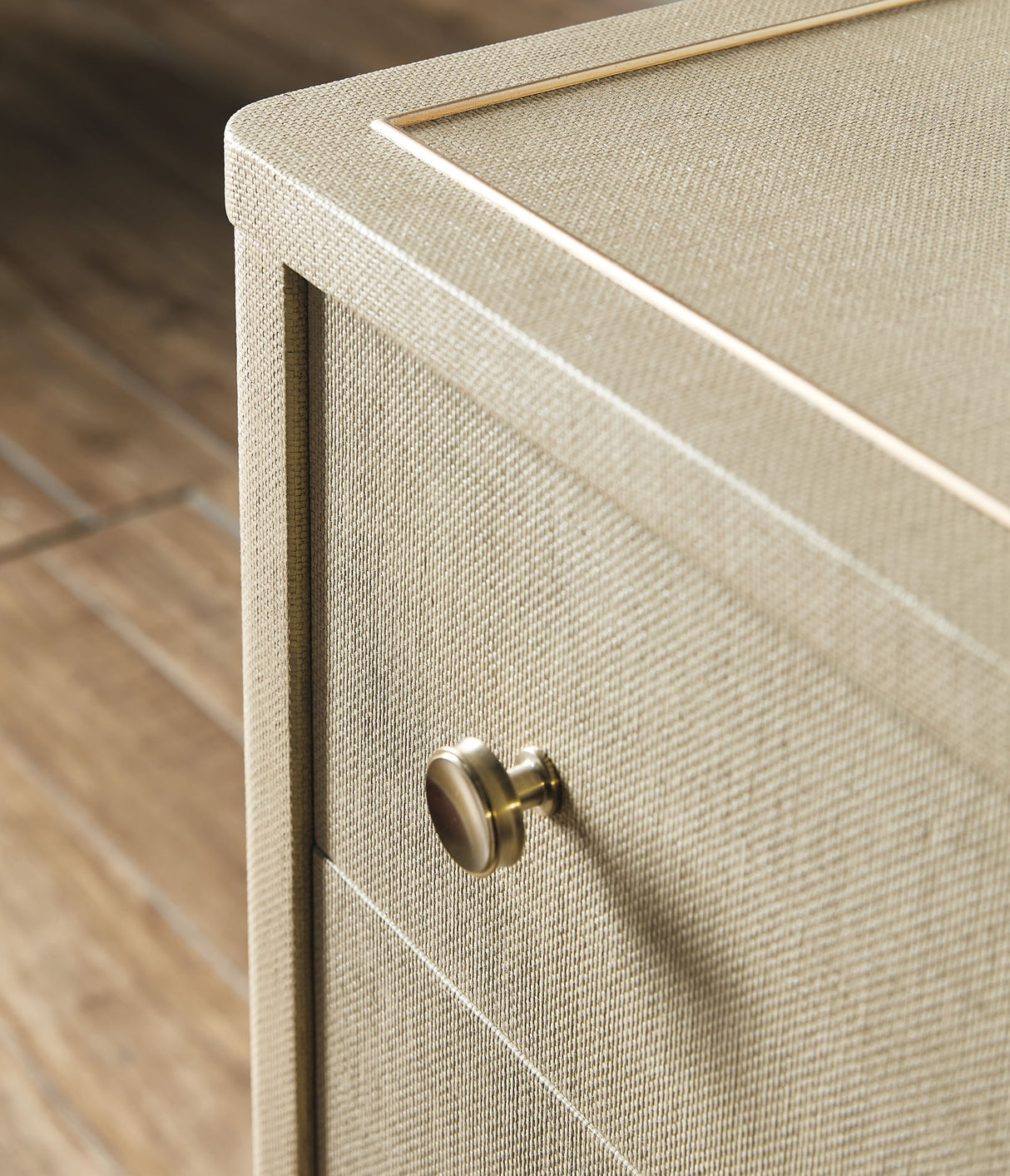 Archives - Raffia Three-Drawer Chest - Beige