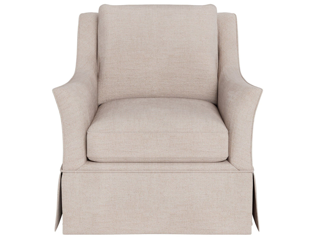 Henri - Skirted Swivel Chair, Special Order - Beige