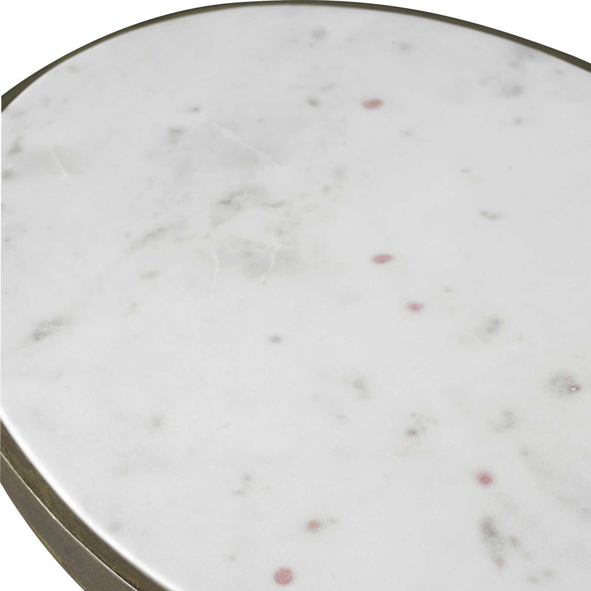 Jessenia - Marble Accent Table - White
