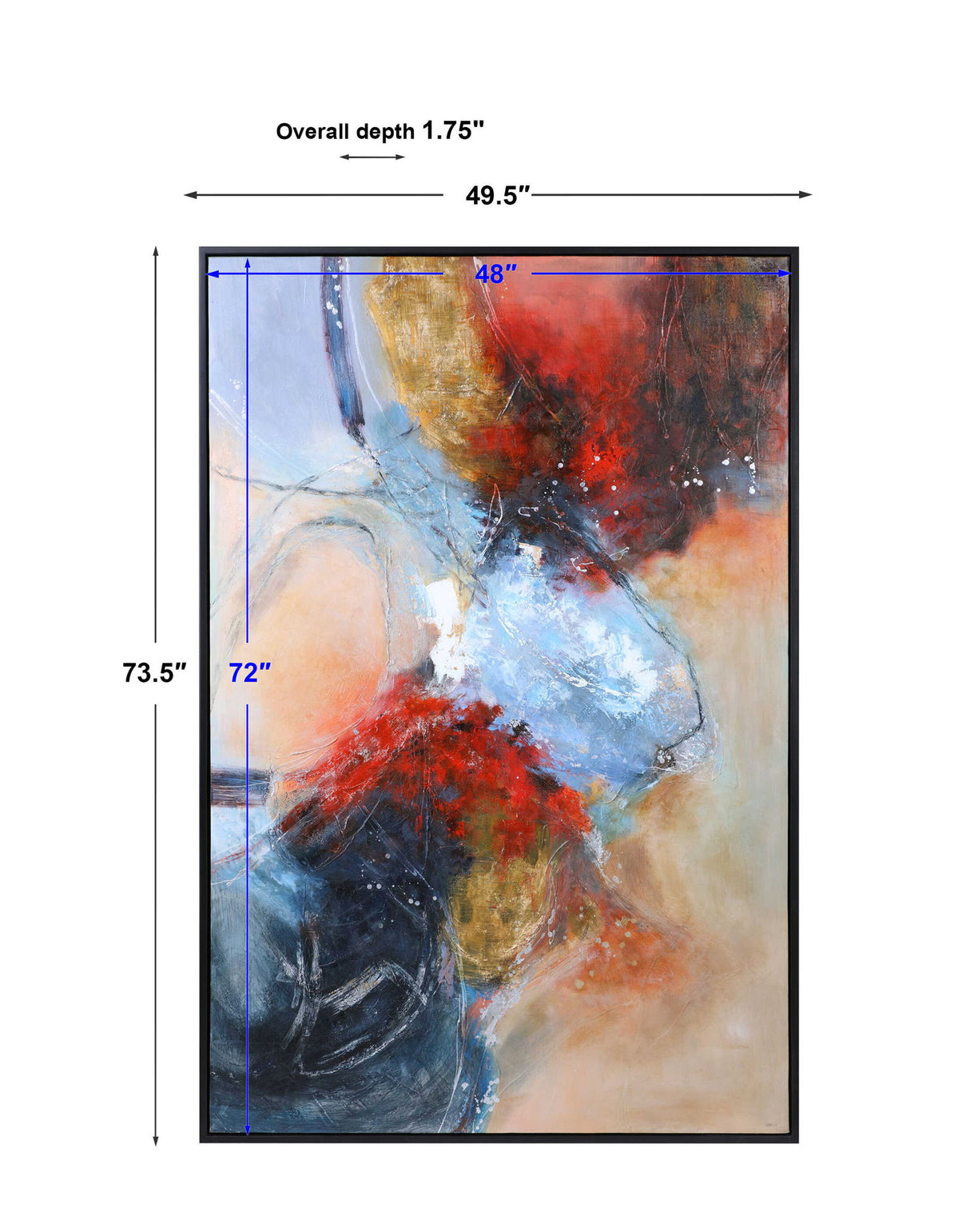 Summer Sunset - Abstract Art - Red