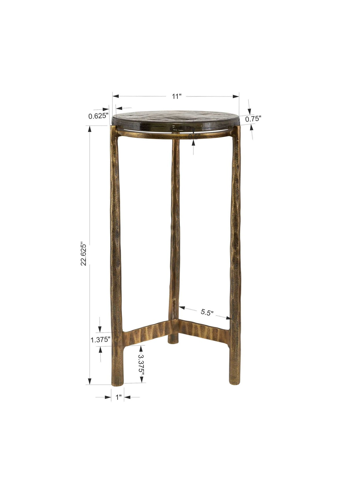 Eternity - Brass Accent Table - Bronze