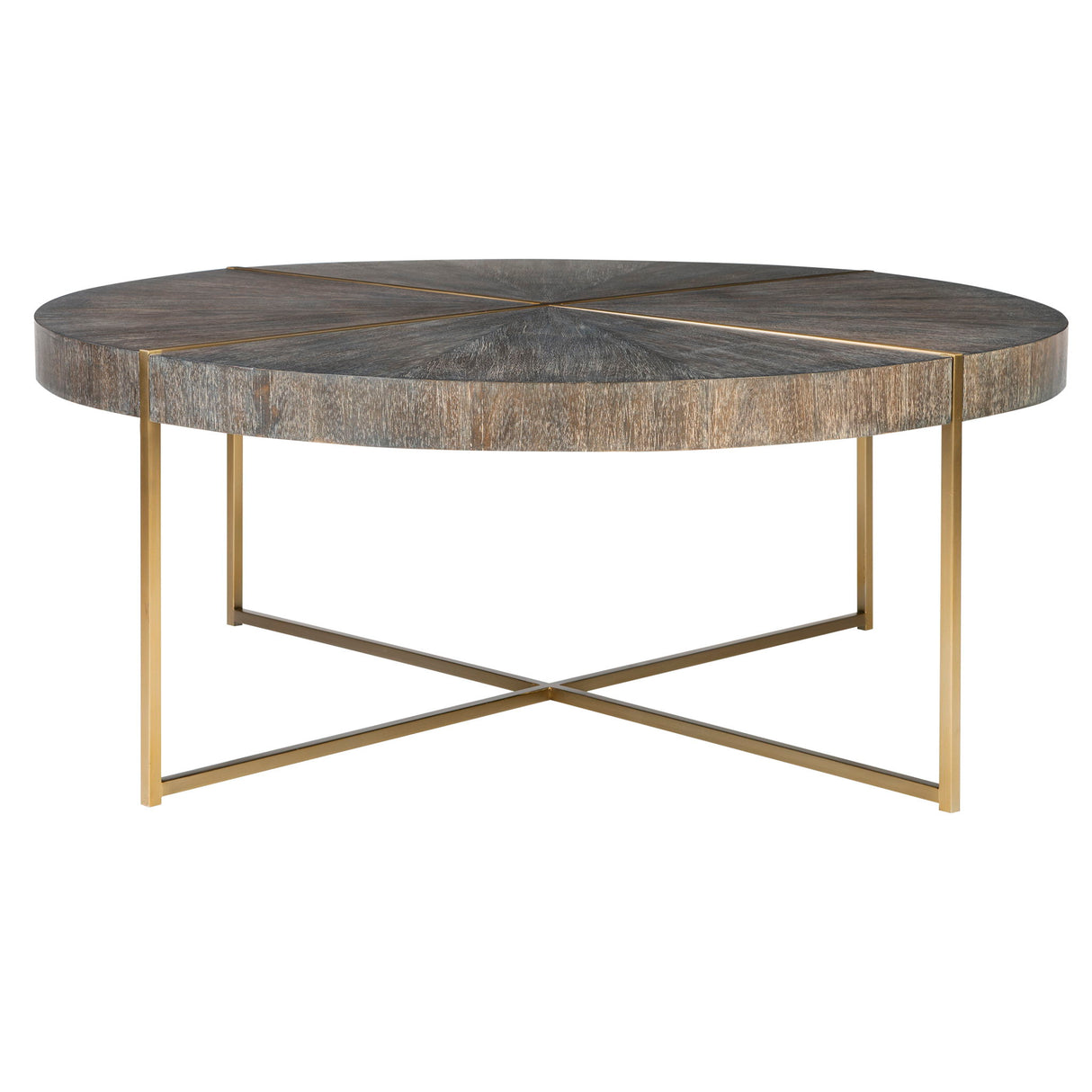 Taja - Round Coffee Table - Brown, Dark