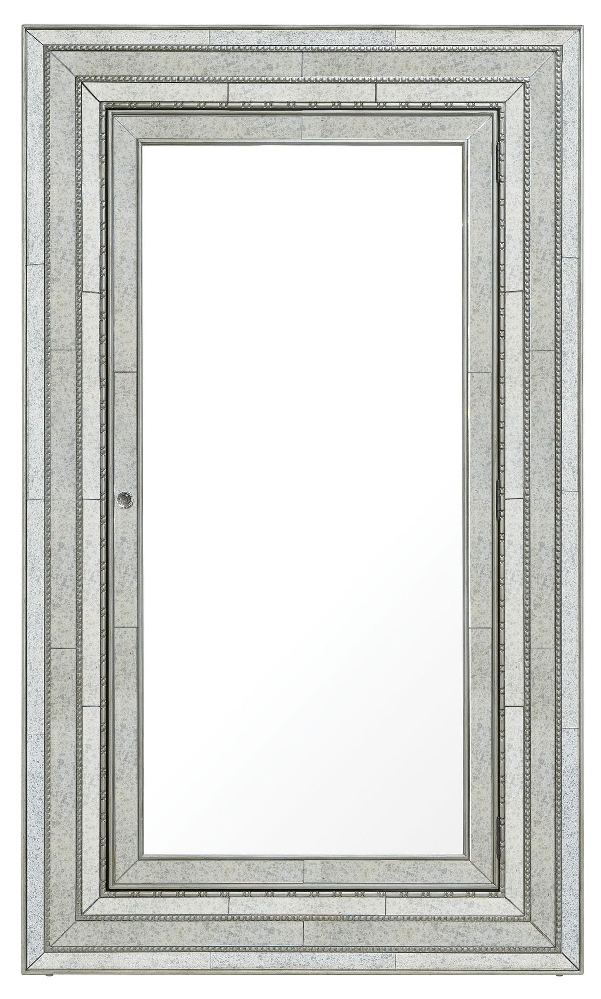 Melange - Glamour Floor Mirror With Jewelry Armoire Storage - Champagne