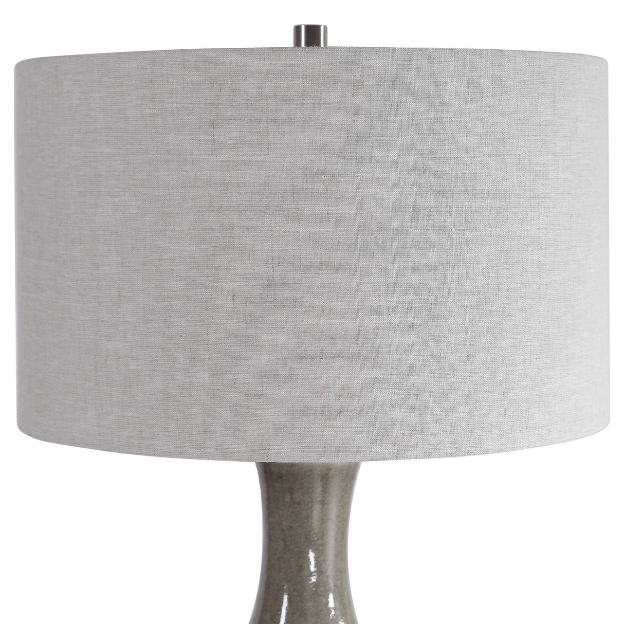 Savin - Ceramic Table Lamp - Pearl Silver