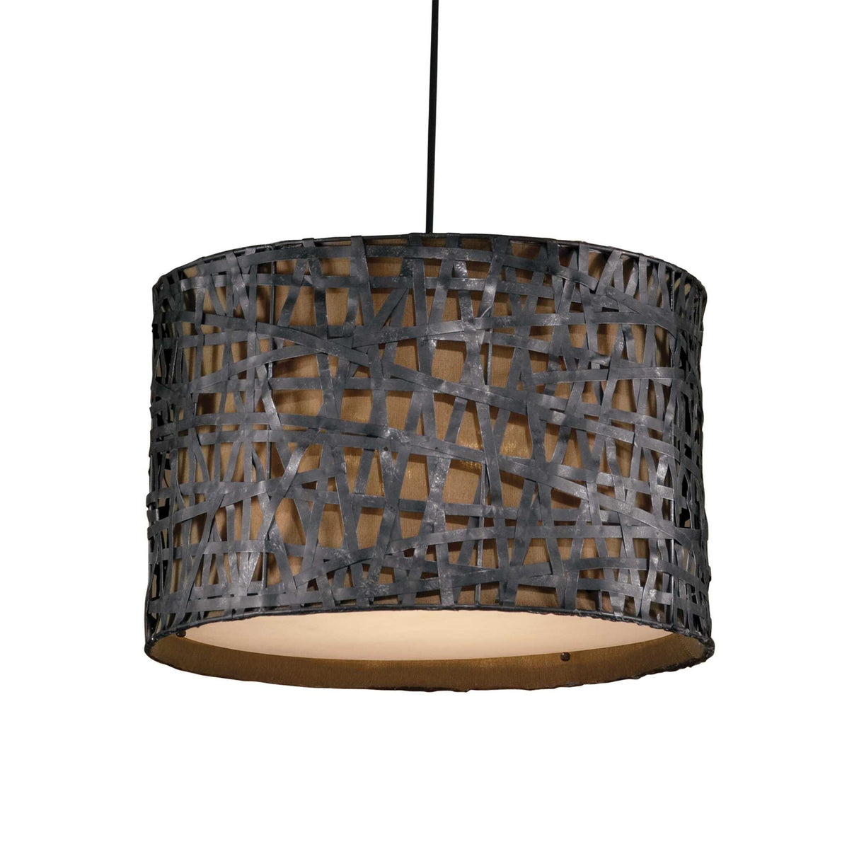 Alita - Drum Pendant - Aged Black