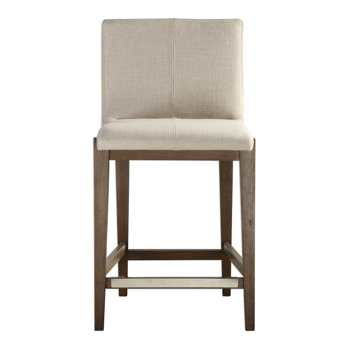 Klemens - Linen Counter Stool - White