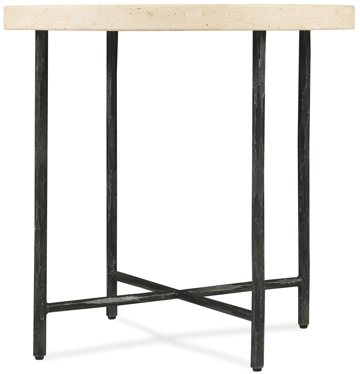 Driftwood - Round Side Table - Beige / Gray