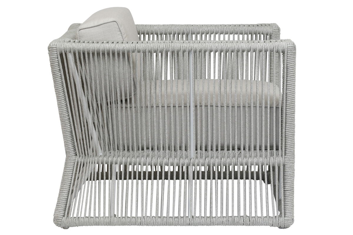 Miami - Club Chair, With Self Welt - Echo Ash / Pearl Silver